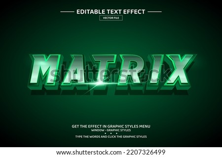 Matrix 3D editable text effect template Royalty-Free Stock Photo #2207326499