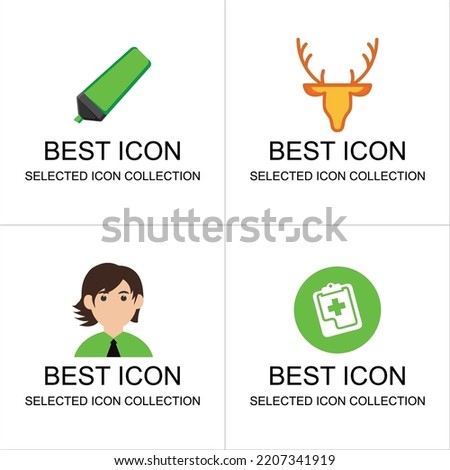 random theme flat icon collection
