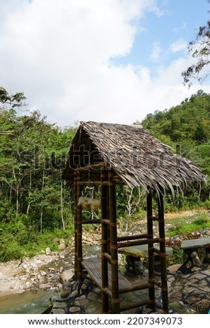 small hut on the Klepu river, Pacitan, East Java