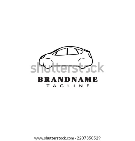 car logo cartoon icon design simple black modern isolated vector illustration