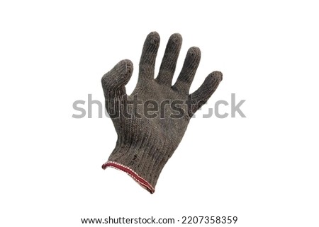 gloves make a symbol of wanting to grip isolated on a white background