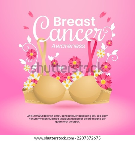 Bra Illustration in Breast Cancer Awareness Month