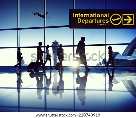 Business Travellers At Airport