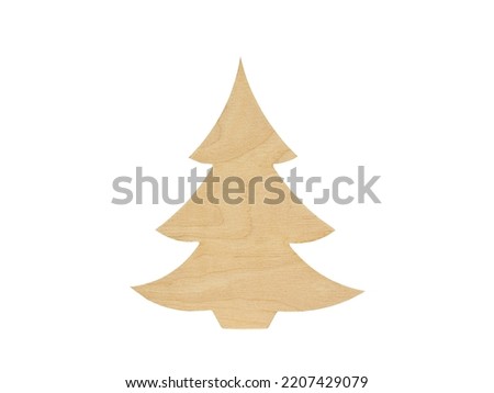 wooden model Spruce on a white background