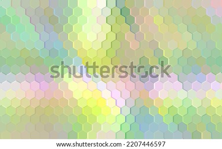 Abstract colorful 3D hexagon background. Abstract colored hexagons. Colorful hex pixelated pattern background. Modern background for presentation, website, poster, backdrop, and flyer.