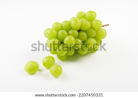 shine muscat fruits on white background Royalty-Free Stock Photo #2207450331