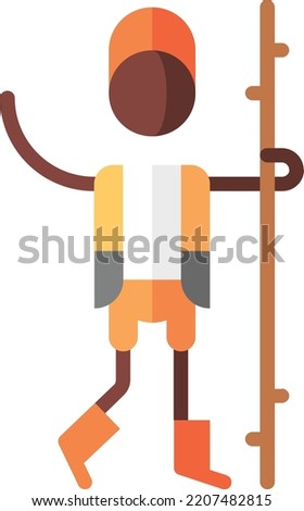 hiking isolated design element stock illustration. Vector on a white background