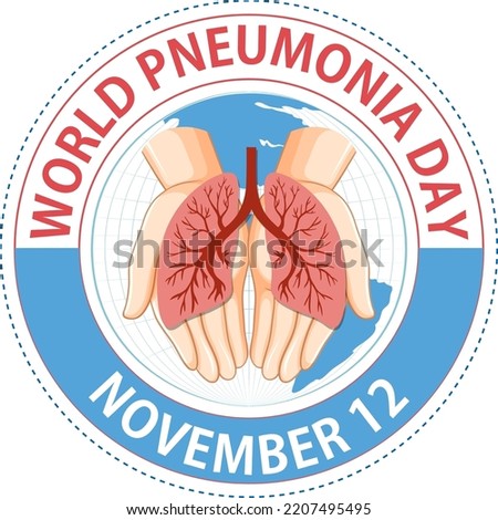 World Pneumonia Day Logo Design illustration