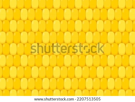 Corn pattern. Vector pattern with a grain of corn. Vector illustration in realistic style. Perfect for fabric, textile, wrapping paper and other decoration design. Royalty-Free Stock Photo #2207513505