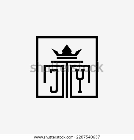 Initial JY Law Firm logo and icon design template stock vector