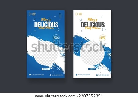 Food social media story post template design. Suitable for Social Media Post Restaurant and culinary Promotion