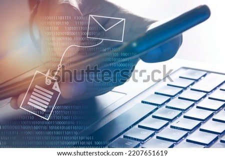 cyber crime phishing mail , security awareness training to protect important business data hacking Royalty-Free Stock Photo #2207651619
