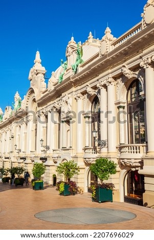 Classic style building at the Place Casino square in Monte Carlo in Monaco Royalty-Free Stock Photo #2207696029