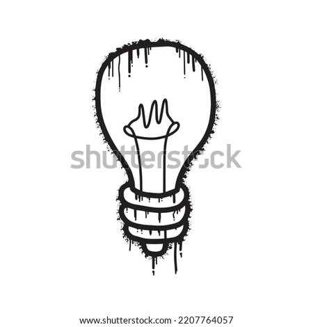 graffiti idea lamp. Vector illustration.