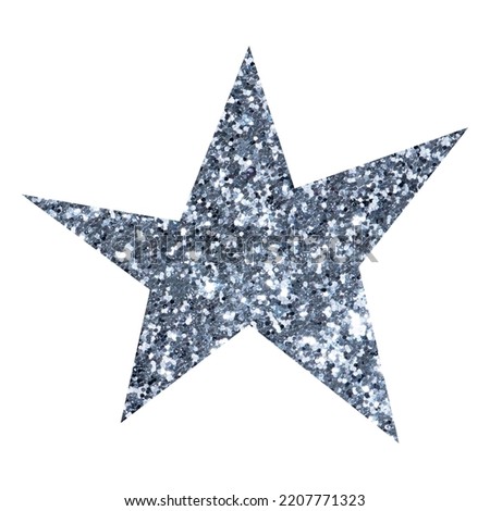 Simple sparkling glitter star. Shining celestial element. Abstract shape, single element for design