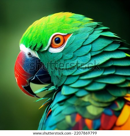 Closeup of a colourful parrot Royalty-Free Stock Photo #2207869799