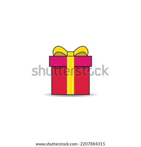 Gift box flat design vector graphics