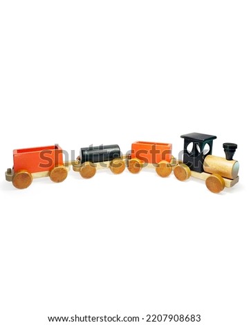 Wooden Toy Train Railway Engine and Coach Wagon Set for Kids. Encourages Playing, Builds Hand Eye Ordination, develops Imagination and Motor Skills| Home Decor