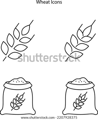 Wheat icon isolated on a white background. wheat outline icon trendy and modern wheat symbol for logo, web, app, UI. 