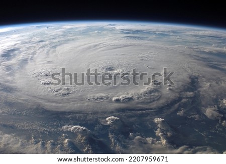 Hurricane Ian Eye of the Storm Royalty-Free Stock Photo #2207959671