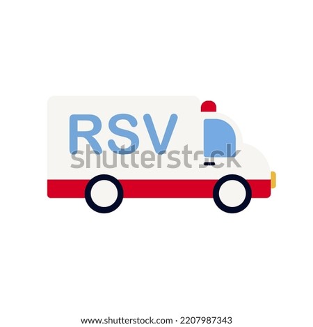 white ambulance RSV, medical van. Medical rescue service, healthcare,  emergency concept. 