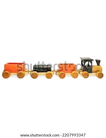 Wooden Toy Train Railway Engine and Coach Wagon Set for Kids. Encourages Playing, Builds Hand Eye Ordination, develops Imagination and Motor Skills| Home Decor