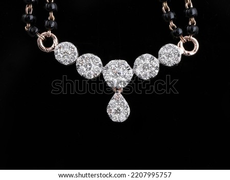 Golden Diamond pendent on Dark Background for Ecommerce 
