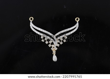 Golden Diamond pendent on Dark Background for Ecommerce 