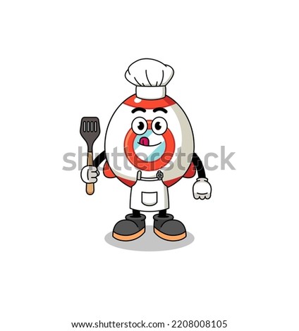 Mascot Illustration of rocket chef , character design