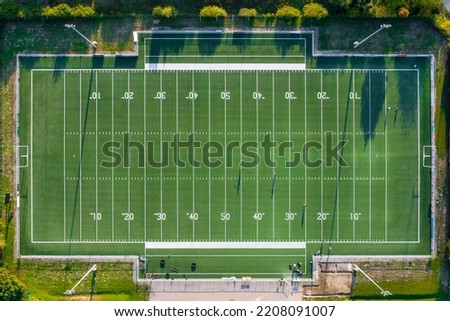 American foorball stadium in aerial view