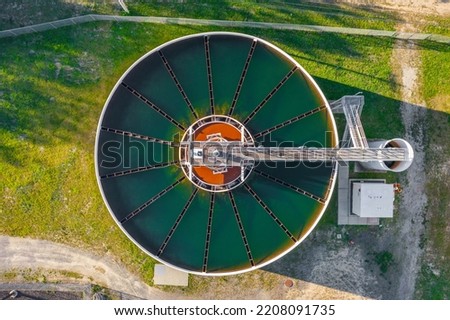 Top down of a water treatment facility