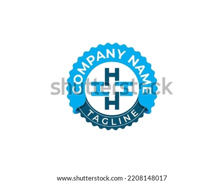 initial Letter H Plus Cross Stamp Badge Logo Concept icon symbol sign Design Element. Medical, Health Care Logotype. Vector illustration template