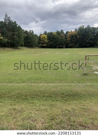 beautiful place in a small town located in Ukraine. Pictured is the local football field.