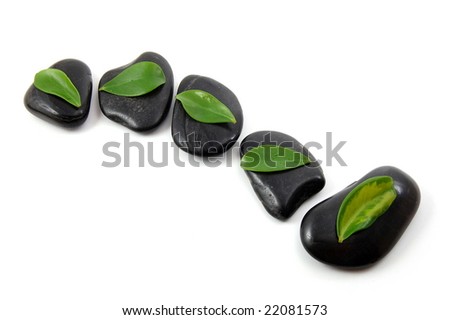 zen stones isolated on a white background