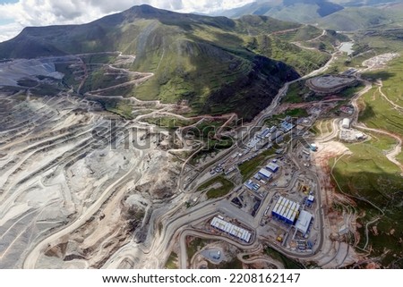 open pit mining in peru. Royalty-Free Stock Photo #2208162147