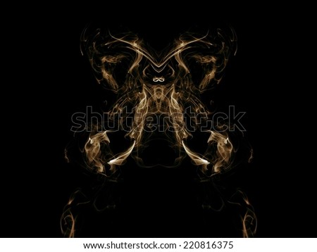 Artistic smoke on black background