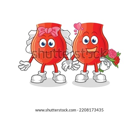 uvula wedding cartoon. cartoon mascot vector