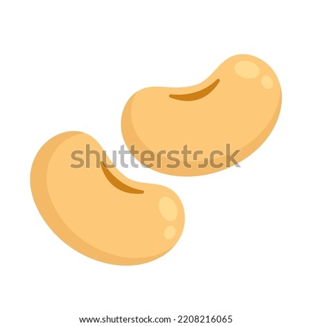 soy beans flat vector illustration logo icon clipart Royalty-Free Stock Photo #2208216065