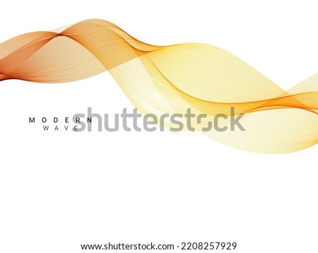Abstract dynamic stylish red and yellow decorative wave background vector