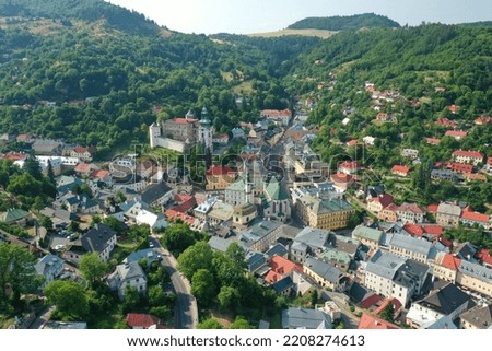 Historic mining town in Slovakia Royalty-Free Stock Photo #2208274613