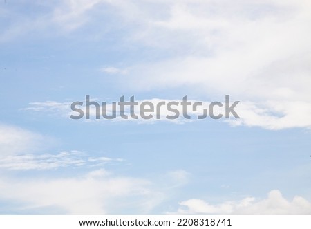 Clouds in the blue sky. Summer blue sky cloud gradient light white background. Beauty clear cloudy in sunshine calm bright winter air background. Gloomy vivid cyan landscape horizon skyline.