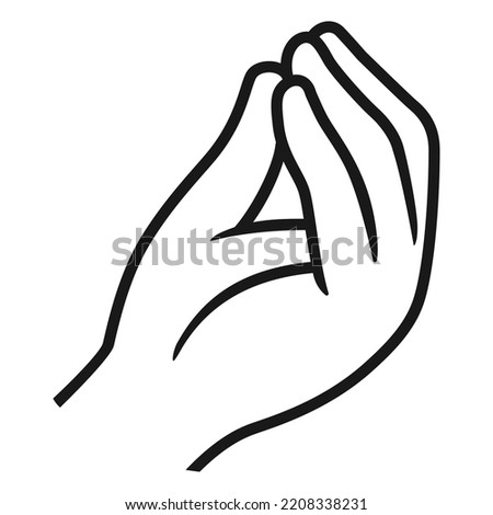 Pinched Fingers vector icon. Isolated Italian hand Ma Che Vuoi sign. Finger Purse sticker label Royalty-Free Stock Photo #2208338231