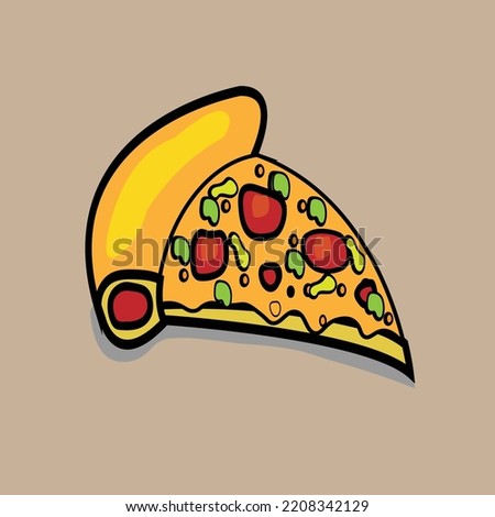 Delicious Pizza food image design, PIZZA slice
