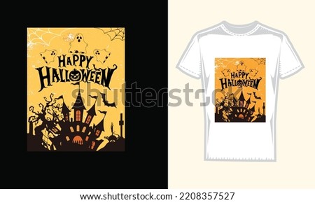 Horror Night Halloween T-shirt design templates