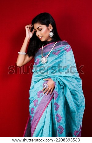 Jamdani Saree high quality photo with model