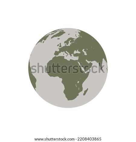 World globe focusing on Europe, Africa and Middle East stock illustration