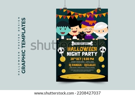 Halloween themed graphic design template, easy to customize simple and elegant design