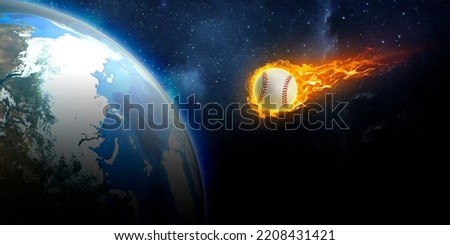 Fiery baseball that bursts with velocity collides with planet Earth