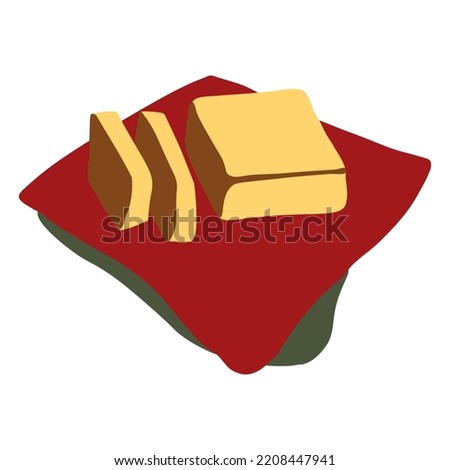 A pack of Christmas butter on a red package on white background