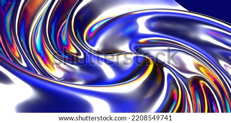 Colorful flowing liquid thermal waves abstract background 3d
